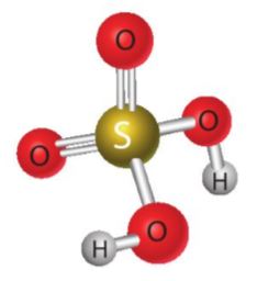 Mô hình cấu tạo phân tử H2SO4