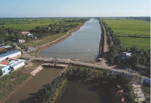 Kênh nước ngọt nhân tạo lớn nhất đồng bằng sông Cửu Long ở Ba Tri, Bến Tre