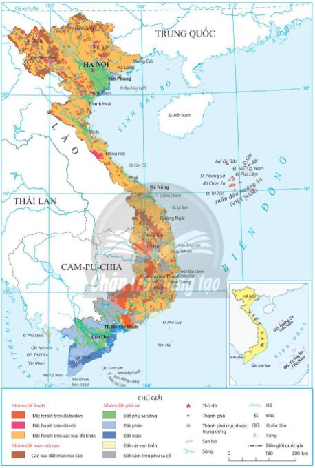 Bản đồ các nhóm đất chính ở Việt Nam