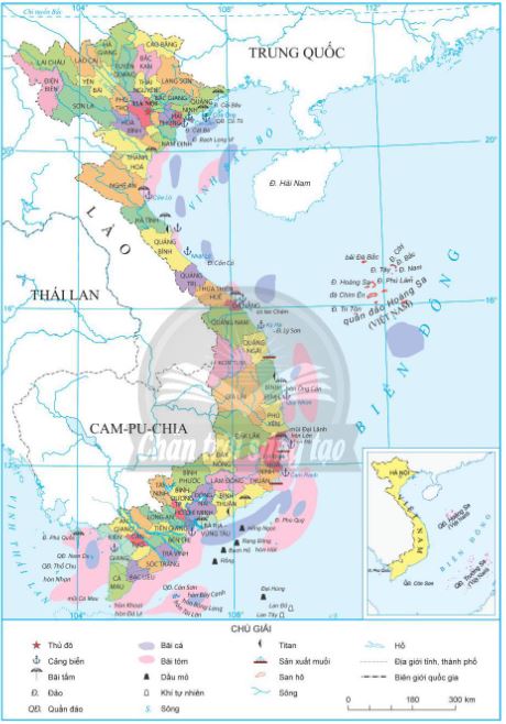 Bản đồ một số tài nguyên biển Việt Nam