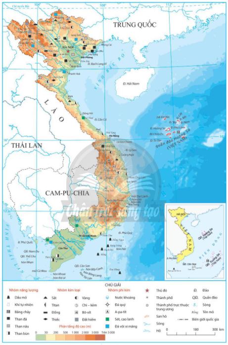 Bản đồ phân bố một số khoáng sản ở Việt Nam
