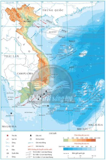 Bản đồ tự nhiên vùng biển đảo Việt Nam