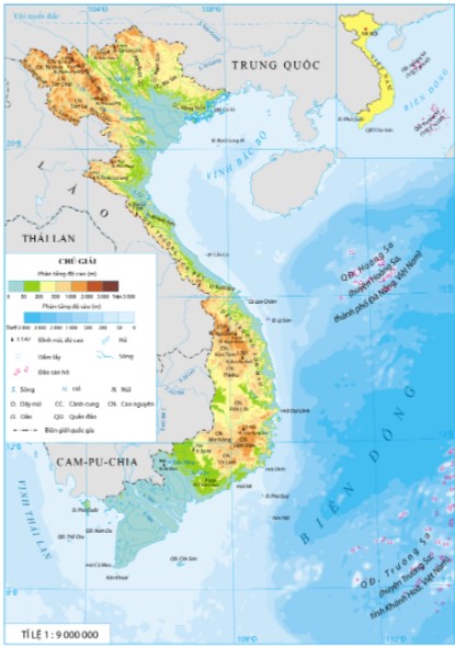Bản đồ địa hình Việt Nam