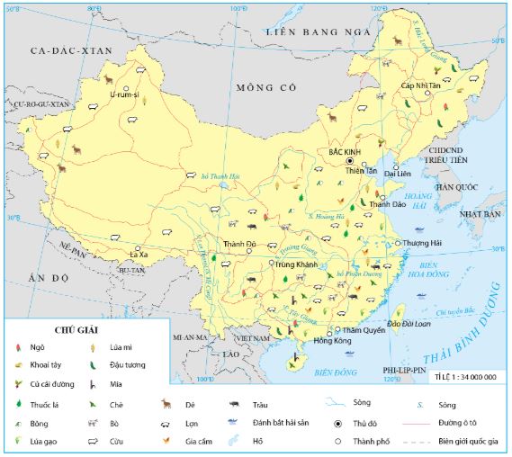 Bản đồ phân bố nông nghiệp của Trung Quốc năm 2020