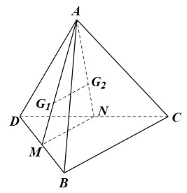 Cho tứ diện ABCD. Gọi G1 và G2 lần lượt là trọng tâm của hai tam giác ABD và ACD