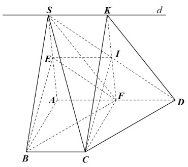 Cho hình chóp S.ABCD có đáy là hình thang ABCD, AD // BC, AD = 2BC