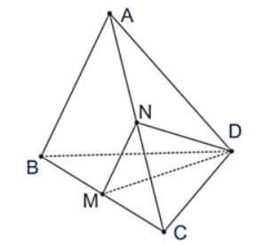 Cho tứ diện đều ABCD M là trung điểm của cạnh BC Tính góc giữa AB và DM