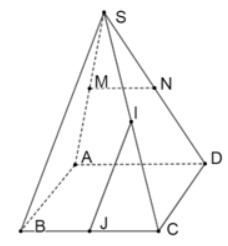 Cho hình chóp tứ giác S ABCD có tất cả các cạnh đều bằng a Gọi M N I J lần lượt là