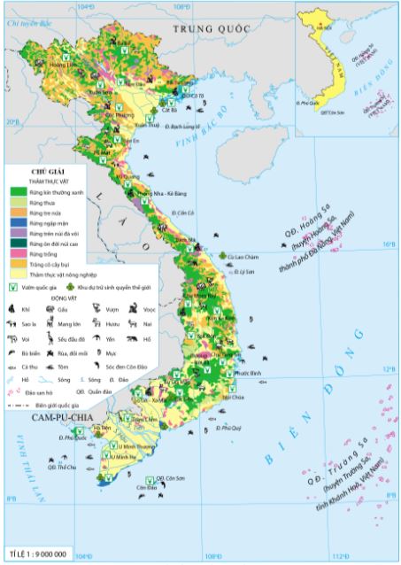 Bản đồ phân bố sinh vật ở Việt Nam