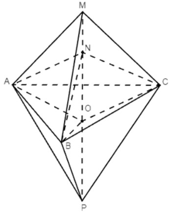 Cho tam giác ABC và các điểm M, N, P đôi một phân biệt thoả mãn MA = MB = MC, NA = NB = NC, PA = PB = PC