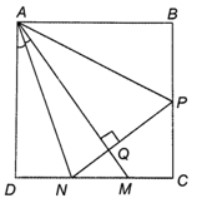 Cho hình vuông ABCD. Với điểm M nằm giữa C và D kẻ tia phân giác của góc DAM