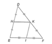 Cho tam giác DEF. Gọi H K I lần lượt là các trung điểm của DE DF và EF