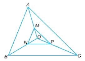 Cho tam giác ABC và điểm O nằm trong tam giác. Lấy M, N, P là các điểm lần lượt