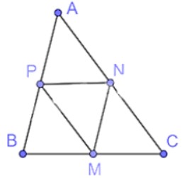 Cho tam giác ABC và điểm O nằm trong tam giác. Lấy M, N, P là các điểm lần lượt