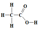 Công thức cấu tạo của axit axetic
