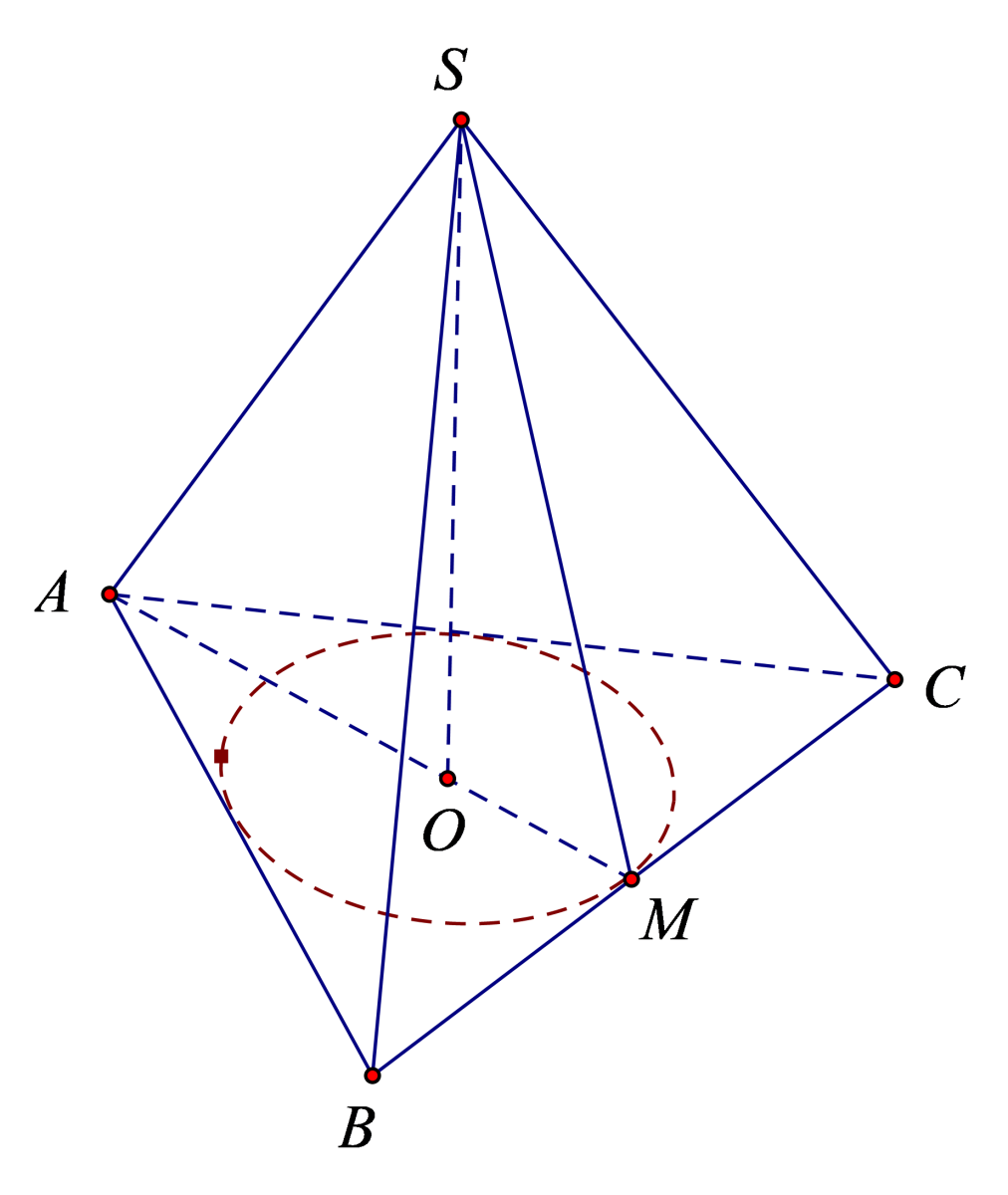 Cho hình chóp tam giác đều SABC có độ dài cạnh đáy bằng a góc hợp bởi  cạnh bên
