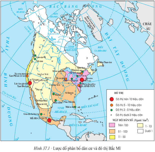 Chuyên đề Sự phân bố dân cư khu vực Bắc Mỹ môn Địa Lý 7 năm 2021