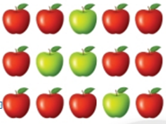 Tìm số quả táo màu đỏ