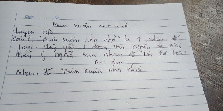 Ý nghĩa nhan đề bài thơ “Mùa xuân nho nhỏ” là gì? - Giải đáp bài tập văn