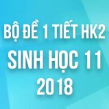 Bộ đề thi 1 tiết HK2 môn Sinh học lớp 11 năm 2018