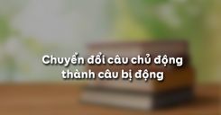 Soạn bài Chuyển đổi câu chủ động thành câu bị động - Ngữ văn 7