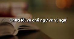 Soạn bài Chữa lỗi về chủ ngữ và vị ngữ - Ngữ văn 6