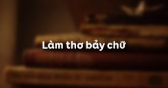 Làm thơ bảy chữ