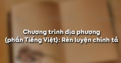 Chương trình địa phương phần Tiếng Việt: Rèn luyện chính tả