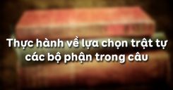 Thực hành về lựa chọn trật tự các bộ phận trong câu