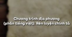 Chương trình địa phương (phần tiếng việt): Rèn luyện chính tả