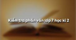 Kiểm tra phần văn lớp 7 học kì 2