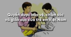 Bài 13: Quyền được bảo vệ, chăm sóc và giáo dục của trẻ em Việt Nam