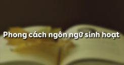 Soạn bài Phong cách ngôn ngữ sinh hoạt - Ngữ văn 10