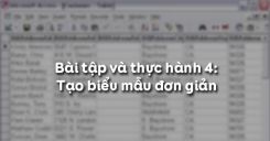 Bài tập và thực hành 4: Tạo biểu mẫu đơn giản