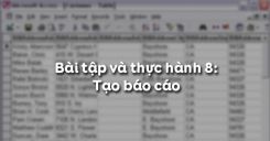 Bài tập và thực hành 8: Tạo báo cáo