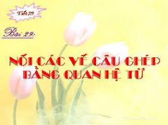 Luyện từ và câu: Nối các vế câu ghép bằng quan hệ từ