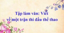 Tập làm văn: Viết về một trận thi đấu thể thao