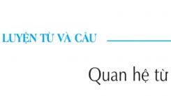 Luyện từ và câu: Quan hệ từ