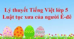Tập đọc: Luật tục xưa của người Ê-đê