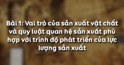 Bài 1: Vai trò của sản xuất vật chất và quy luật quan hệ sản xuất phù hợp với trình độ phát triển của lực lượng sản xuất