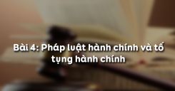 Bài 4: Pháp luật tố tụng dân sự (Các thủ tục tố tụng)