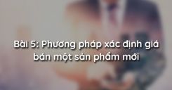 Bài 5: Phương pháp xác định giá bán một sản phẩm mới