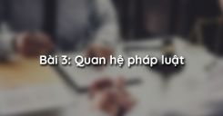 Bài 3: Quan hệ pháp luật