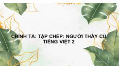 Chính tả: Tập chép: Người thầy cũ