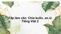 Tập làm văn: Chia buồn, an ủi
