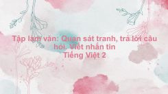 Tập làm văn: Quan sát tranh, trả lời câu hỏi. Viết nhắn tin