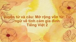 Luyện từ và câu: Mở rộng vốn từ: Từ ngữ về tình cảm gia đình