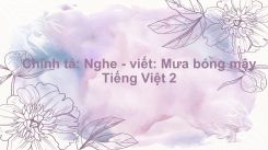 Chính tả: Nghe - viết: Mưa bóng mây