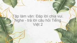 Tập làm văn: Đáp lời chia vui. Nghe - trả lời câu hỏi