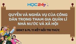 Bài 13: Quyền và nghĩa vụ của công dân trong tham gia quản lí nhà nước và xã hội